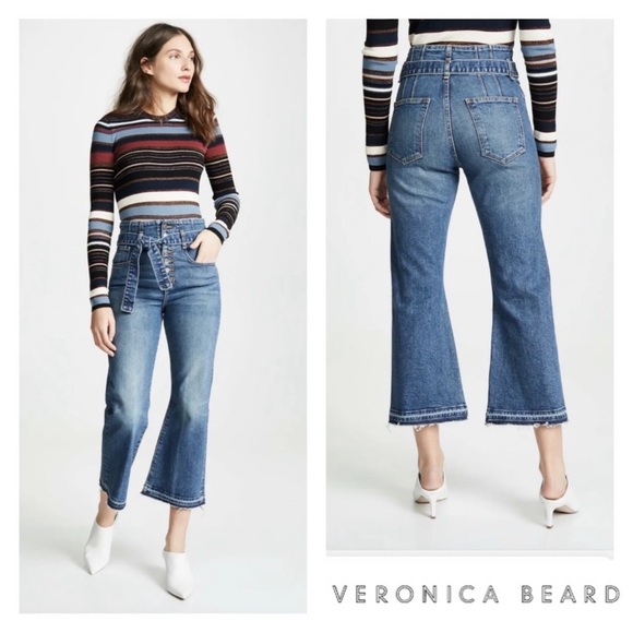 New! VERONICA BEARD Marlene Corset High Rise Jeans - Picture 1 of 13